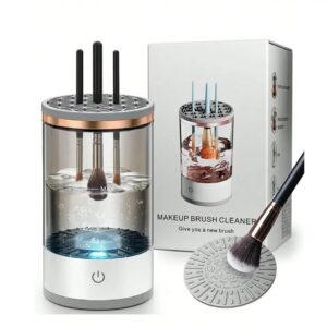 AUTOMATIC PORTABLE ELECTRONIC MAKEUP BRUSH CLEANER